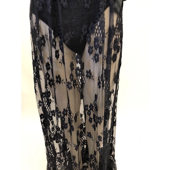 Sheer French Lace Maxi Festival Maxi boho skirt - Picture 3 of 4